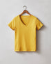 Women's Premium Slub V-Neck Tee - Golden Honey